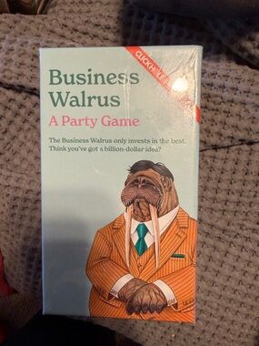 Business Walrus Party Game - Light Blue & Orange